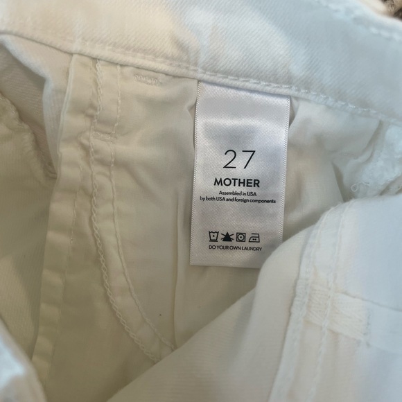 MOTHER Denim Hustler Ankle Fray - White - Picture 6 of 6